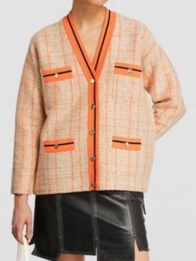 Sandro
Button-Up Tweed Cardigan